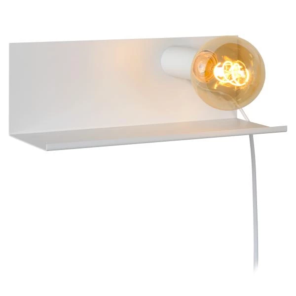 Lucide SEBO - Bedside lamp / Wall light - 1xE27 - White - detail 1